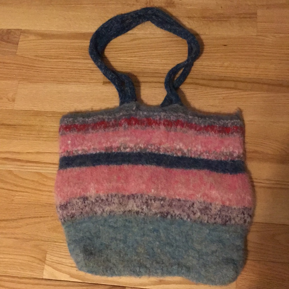 Brand new hand made felted tote bag